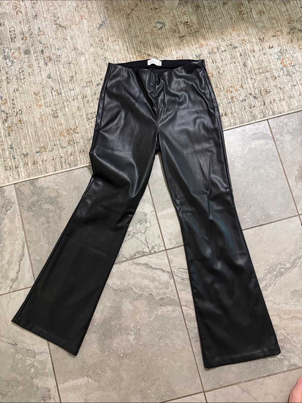 Abercrombie & Fitch Black Faux Leather Pants